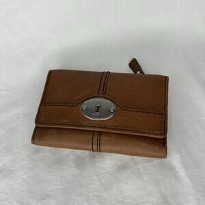 Fossil Maddox Brown Tri-fold Leather Wallet